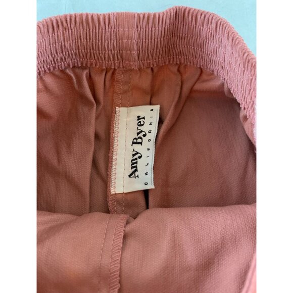 Amy Byer Girls 6X Pink Stretch Corduroy Skort With Green Belt Detail Pull On NEW - Picture 5 of 11